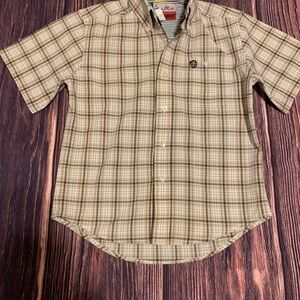 Wrangler George Strait boys size M, short sleeved button up western shirt
